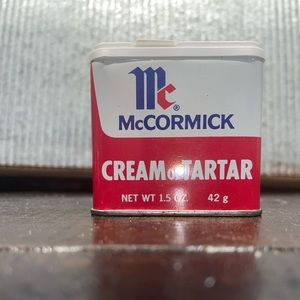 Vintage McCormick Schilling Cream Of Tartar 1.5 oz‎ Spice Metal Tin
